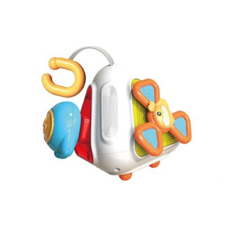 Jucarie interactiva pentru bebelusi, Montessori, multicolor, nava spatiala, E-Toy®