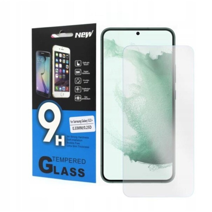 Folie de protectie, GSM HURT, Compatibila cu Samsung Galaxy S22 Plus, S906, Tempered Glass 9H, Transparent