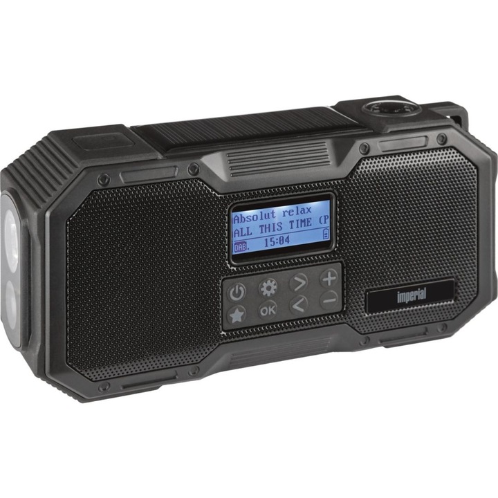 Radio portabil Imperial DABMAN OR 1, Bluetooth, SOS, rezistent la apa, negru