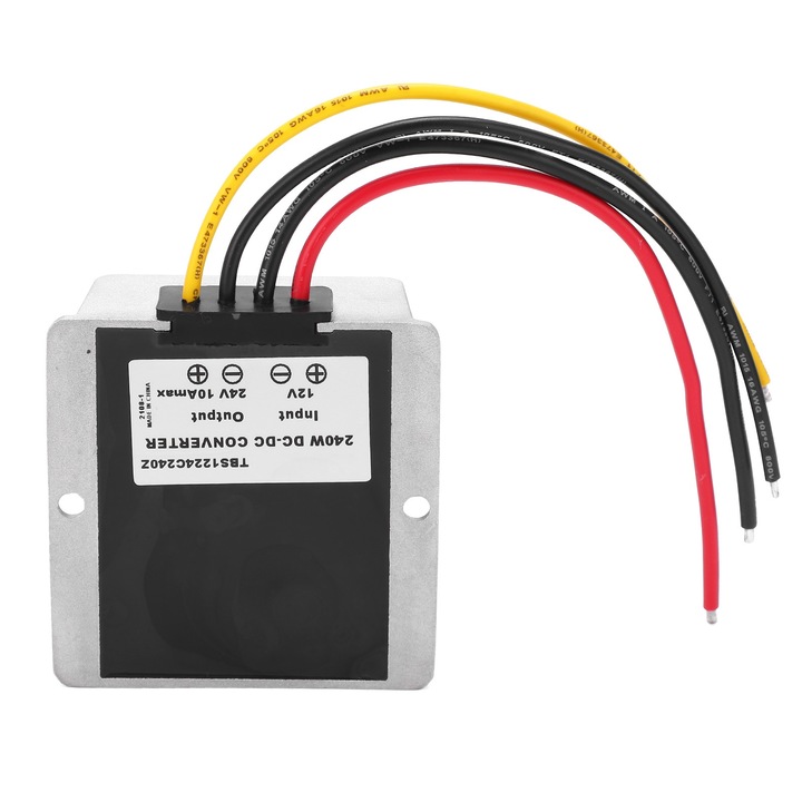 Преобразувател на напрежение DC 12V към 24V, 10A, 240W, 74x74x32mm, IP68