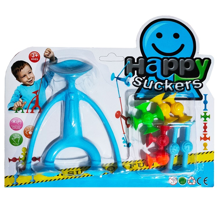 Set Sibelly de construit cu ventuze din silicon, 8 piese, E-Toy®