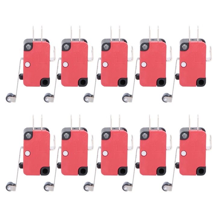 Set 10 bucati intrerupator de limita din plastic de inalta precizie, din metal, cu rola lunga pentru control industrial