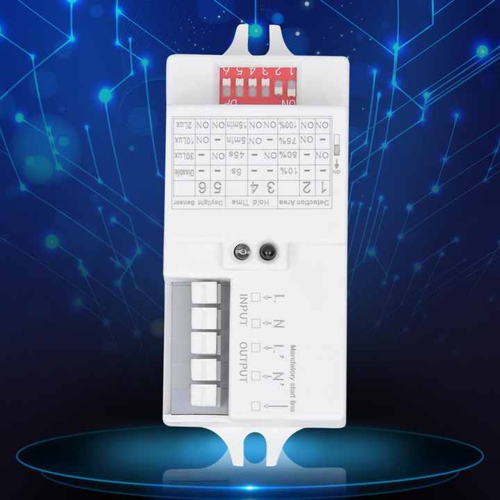 Senzor de miscare radar cu microunde, 8GHz, sensibilitate ridicata, IP22, set pentru Smart Home