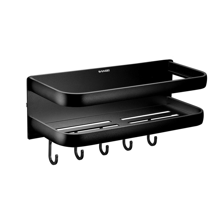 Raft de perete, Wangel, 1 buc, 28x10x11 cm, metal