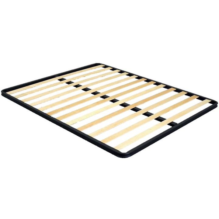 Somiera pat Roma 160x200, 12 lamele lemn, 53x8mm, cadru metal