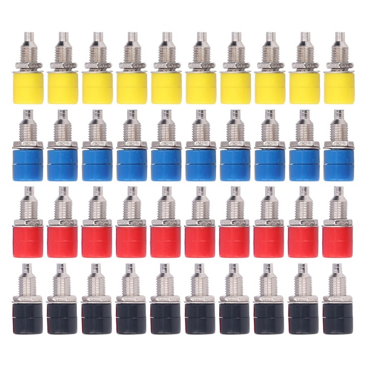 Set Priza banana 4mm, Performanta buna, pentru echipamente industriale, Enforose