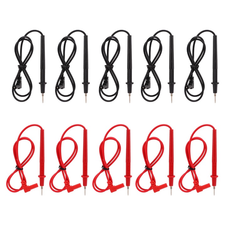 Set 5 Aparate de masura Enforose, cabluri de testare, priza banana 10A, varf filetat