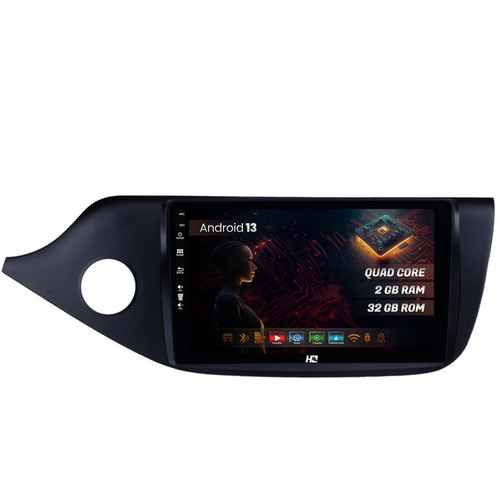 Navigatie HUB64 Kia CEED (2012-2018), 2GB RAM, Android 13, GPS, Wi-FI, Carplay, Android Auto, USB, Bluetooth, Radio, Waze, Touchscreen, 9 inch