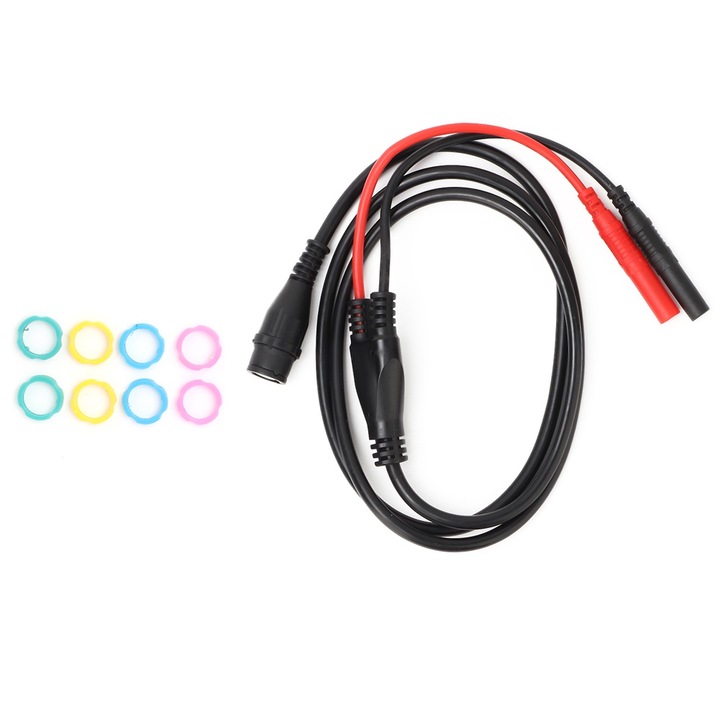 P1206 BNC mufa tata la mufa banana dreapta Enforose, Cablu coaxial de testare osciloscop 100 cm