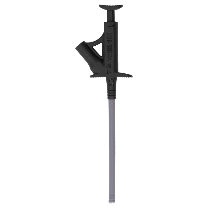 Teszt horog, Enforose, J.30042, tartós anyag, 1000V/5A, 4mm, fekete