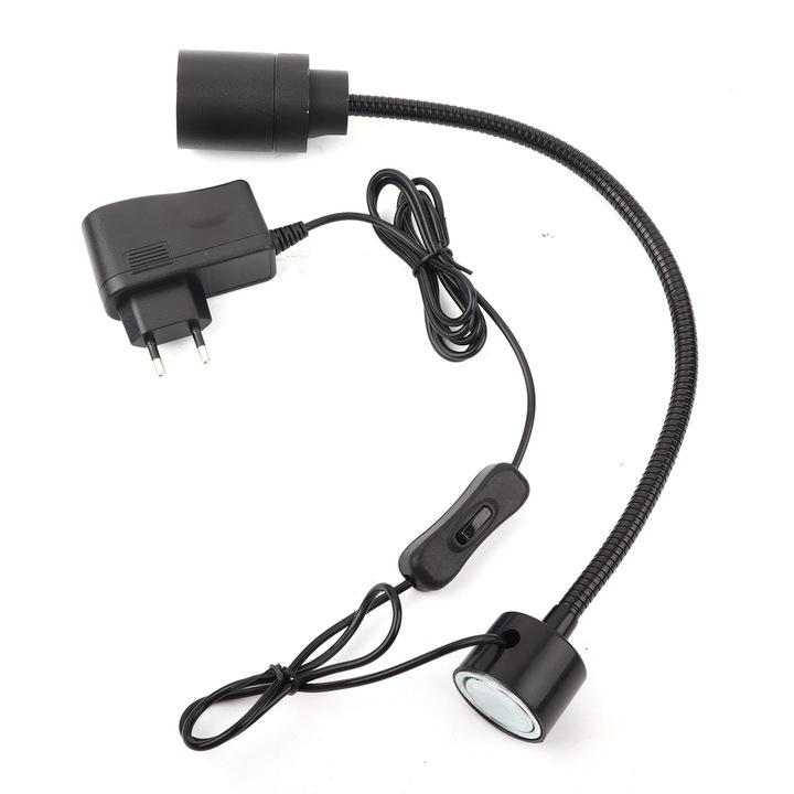 Lampa de lucru LED Bizaical, 7W, flexibila, cu magnet, 38cm, alba