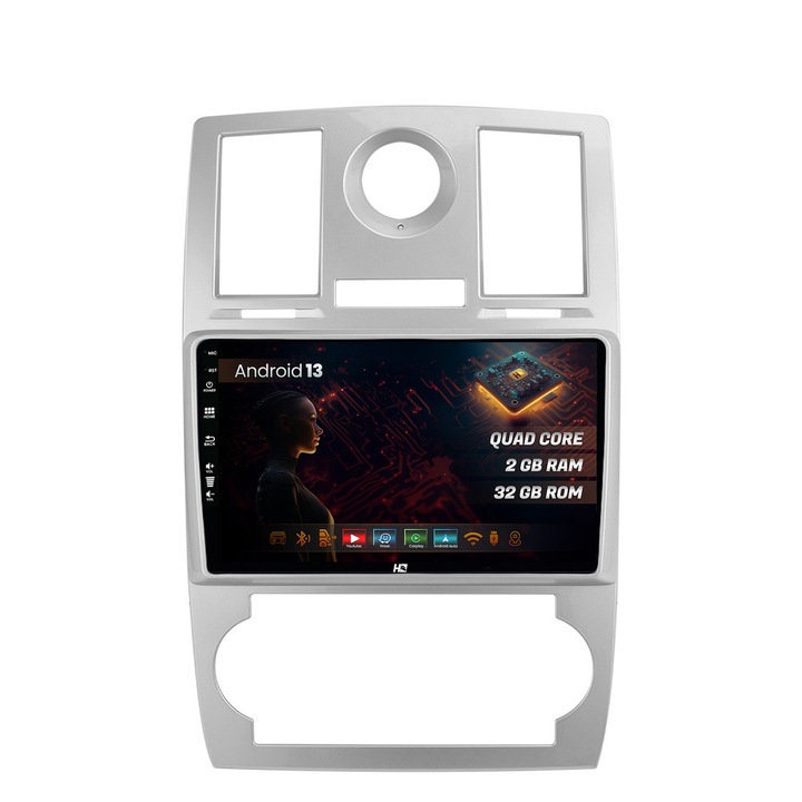 Navigatie HUB64 Chrysler 300C (2004-2011), 2GB RAM, Android 13, GPS, Wi-FI, Carplay, Android Auto, USB, Bluetooth, Radio, Waze, Touchscreen, 9 inch
