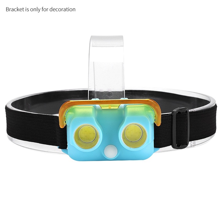 Мини фенерче Jormftte, 2 COB LED, 3 режима на светене, черно, 6.8x3.5cm