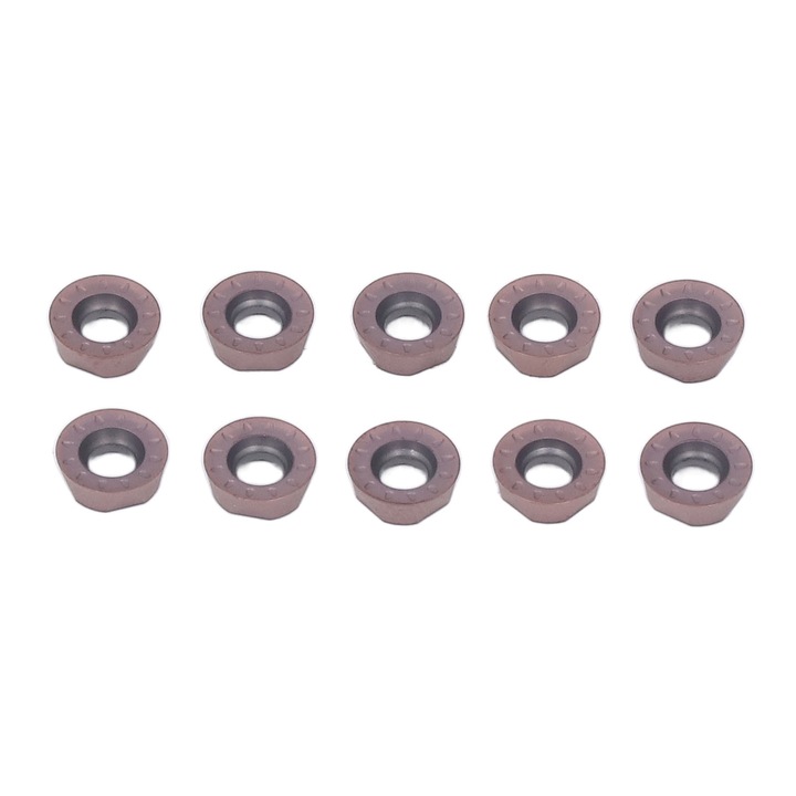 Set 10 insertii rotunde din carbura, Enforose, pentru strunguri, bronz, utilizare pentru prelucrarea otelului inoxidabil