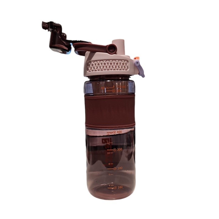 Sticla portabila apa din plastic 720 ml, Bordeaux/Multicolor