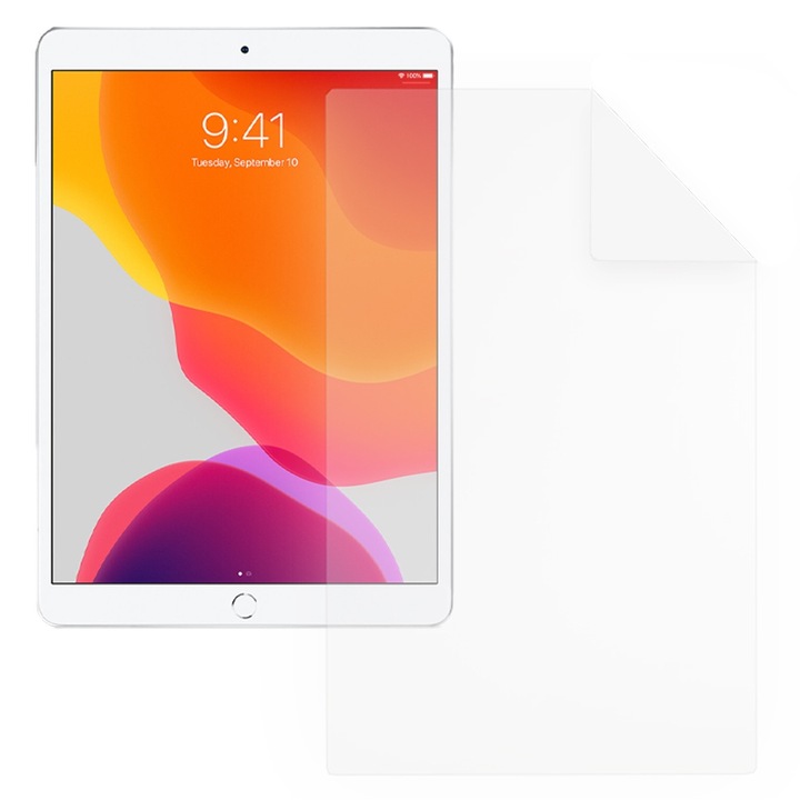 Folie Silicon High Definition pentru Apple iPad Air 3 (2019), COMANDO TAB PROTECT, Anti-Soc, Rezistenta la zgarieturi, Ultra-subtire, Strat Oleofobic, Sensibilitate ridicata, Aplicare usoara, Transparent