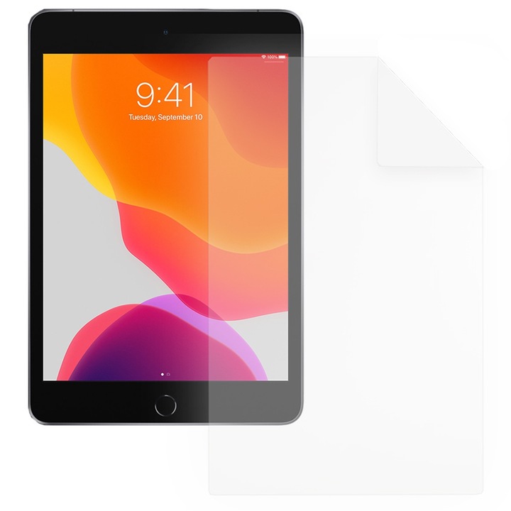 Folie Silicon High Definition pentru Apple iPad Mini 5 (2019), COMANDO TAB PROTECT, Anti-Soc, Rezistenta la zgarieturi, Ultra-subtire, Strat Oleofobic, Sensibilitate ridicata, Aplicare usoara, Transparent