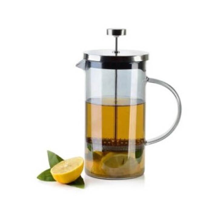 ALLESKEN teáskanna, boroszilikát üveg, grafit, 1000ml