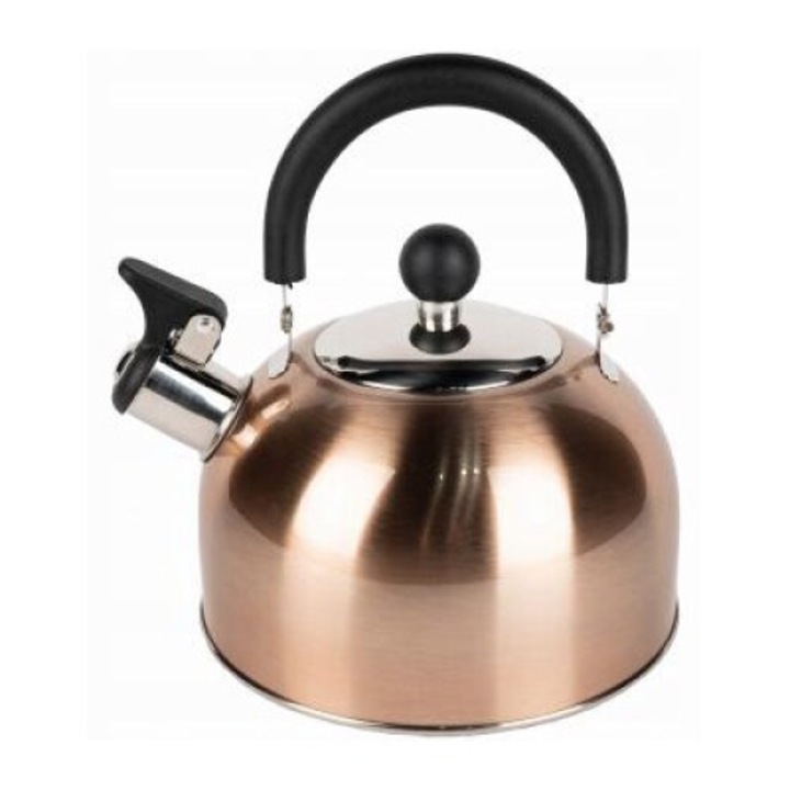 Teáskanna, Karl Hausmann, 2L, rozsdamentes acél, ergonomikus fogantyú, rózsaszín arany, indukcióhoz