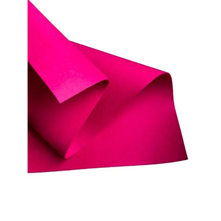 Fetru rigid 2mm 50X50cm, roz intens