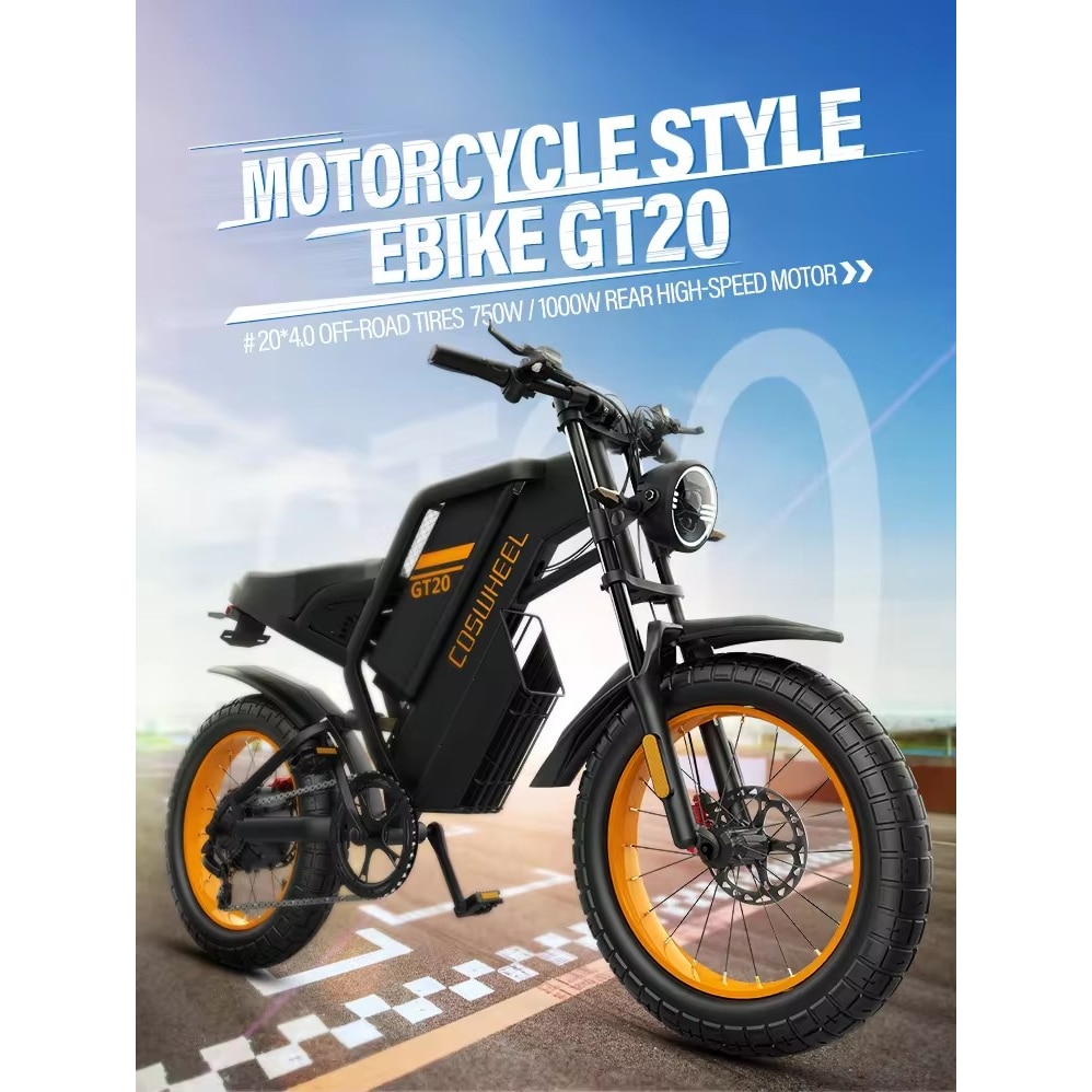 Bicicleta Electrica Coswheel GT20, 750W, 25Ah, Viteza 50km/h