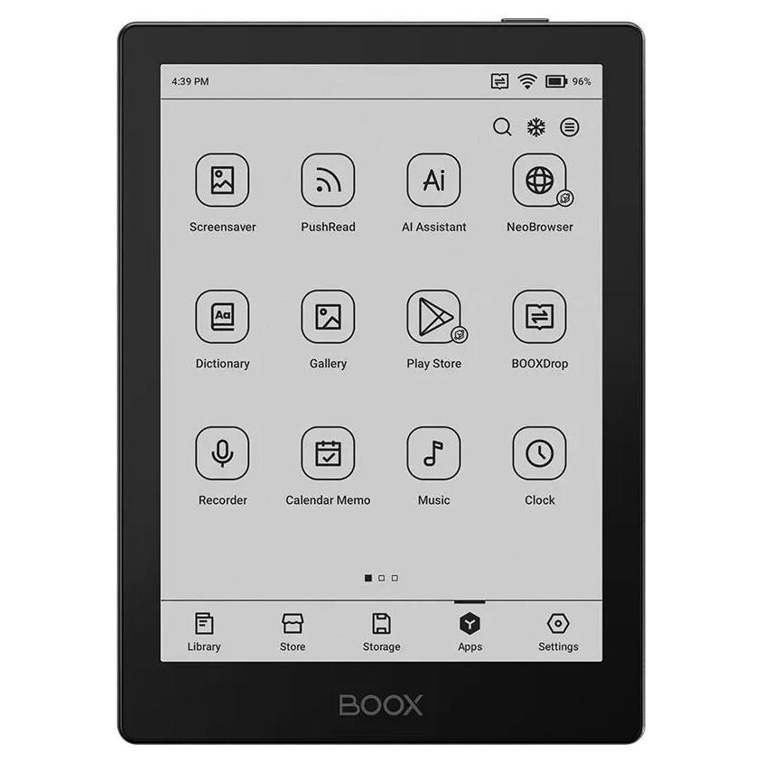 Tableta E-Ink Boox GO 6, 6 inch, Octa-Core, 2GB RAM, 32 GB, Android 12, Negru