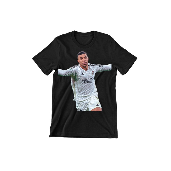 Prestige-Boutique gyerekpóló, legjobb labdarúgók, Kylian Mbappe Alegria Madrid, Fekete