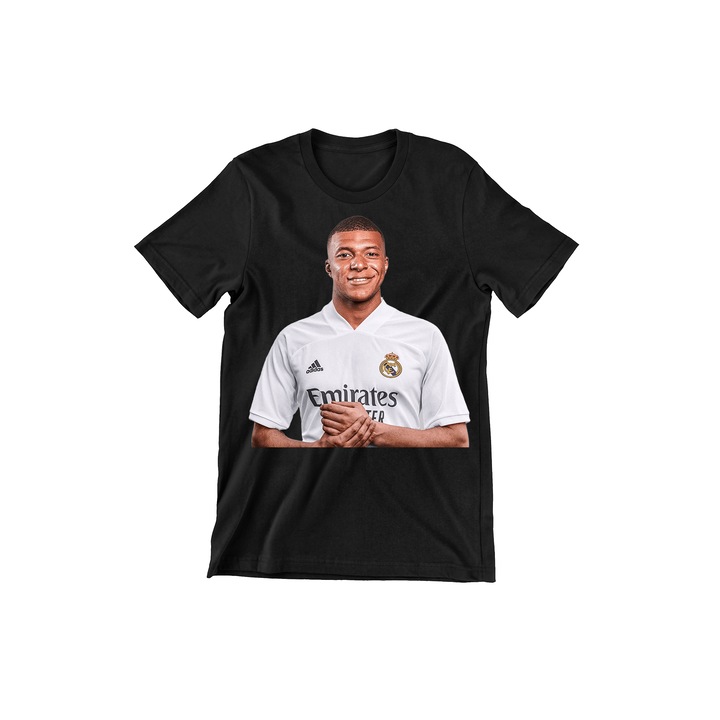 Prestige-Boutique Kids póló, Legjobb focisták, Kylian Mbappe Madrid, Fekete