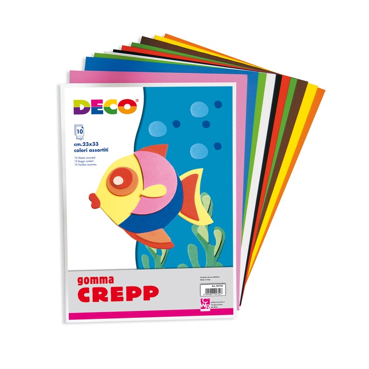 Színes dekoratív papír, Gumma Crepp Deco CWR, 20x30 cm, 10 lap