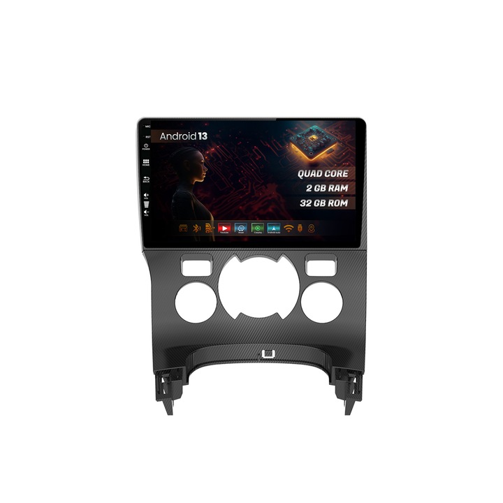 Navigatie HUB64 Peugeot 3008, 5008, 2GB RAM, Android 13, GPS, Wi-FI, Carplay, Android Auto, USB, Bluetooth, Radio, Waze, Touchscreen, 9 inch