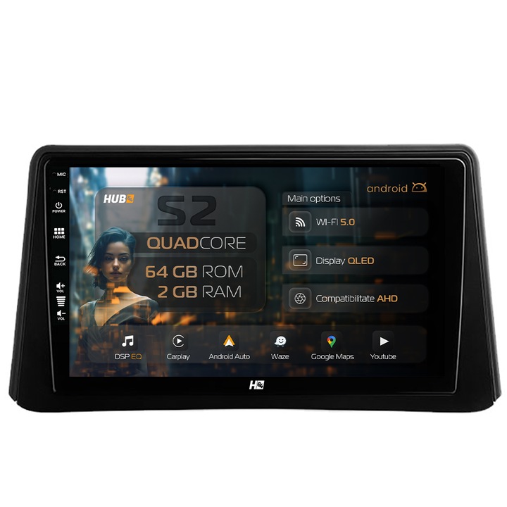 Navigáció Opel Mokka (2012-2016), HUB64, Android, Quadcore, 2GB RAM + 64GB ROM, QLED Navigáció HUB64 Opel Mokka (2012-20