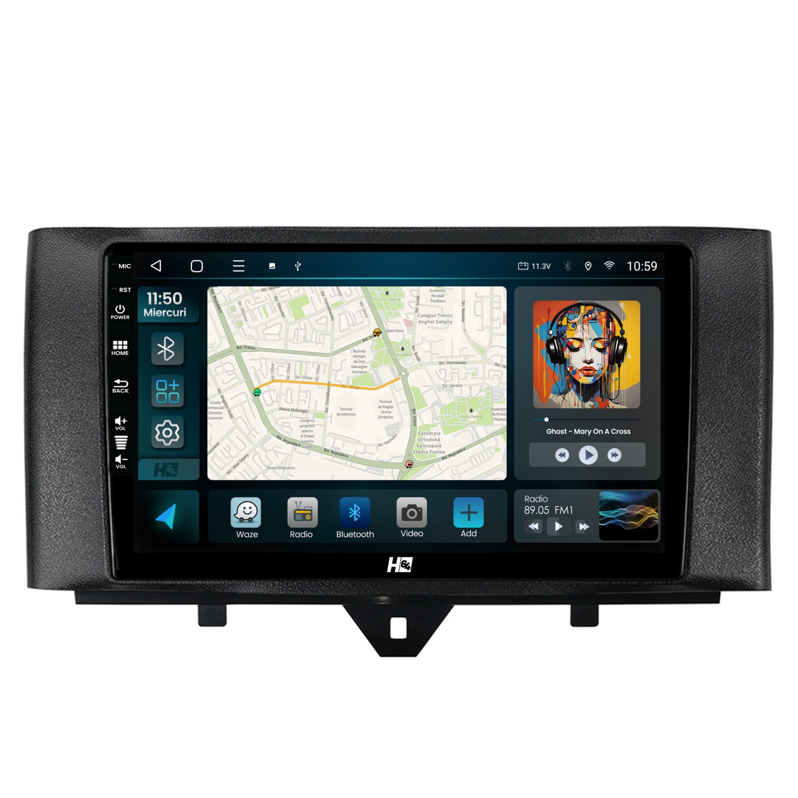 Navigatie HUB64 Smart Fortwo (2010-2015), 2GB RAM, 32GB ROM, Android ...