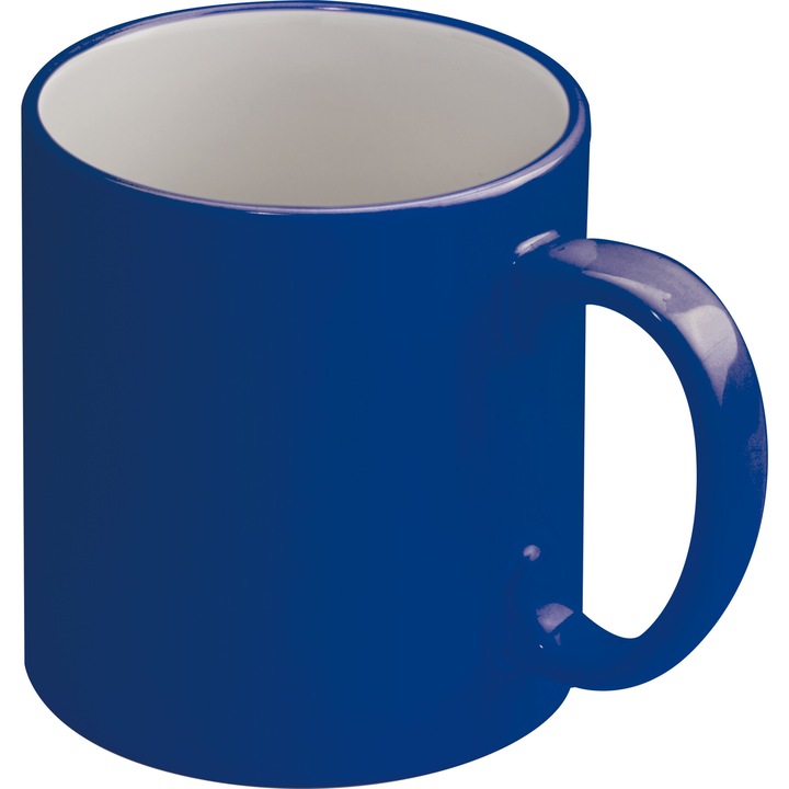 Cana ceramica Lisabon, albastra, 300 ml