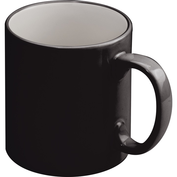 Cana ceramica Lisabon, neagra, 300 ml