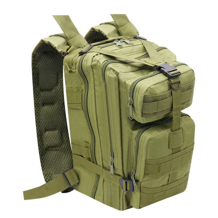 Rucsac de exterior, rucsac de camping, verde militar, material Oxford