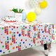 SUIFAYIO téglalap alakú terítő, Boldog születésnapot, PVC, 137*274cm, csillag