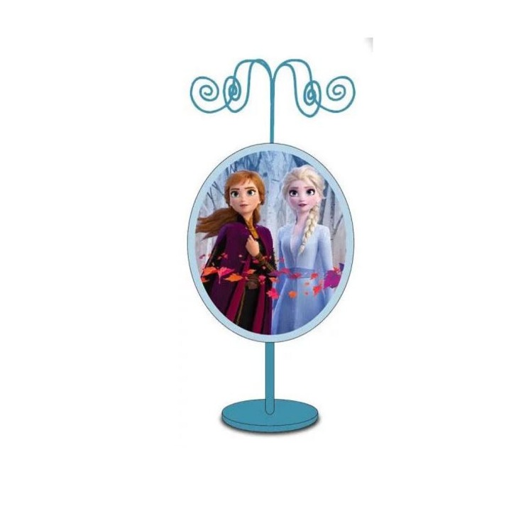 Suport bijuterii Frozen II 8x6.5x21.4 cm Albastru