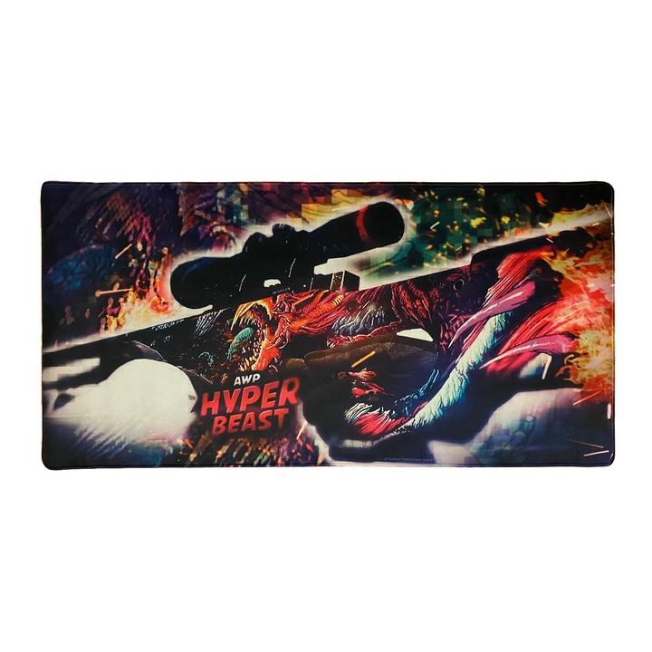 Mousepad format Deskmat pentru gaming, AWP Sniper Beast, 1000 x 500 x 3 mm