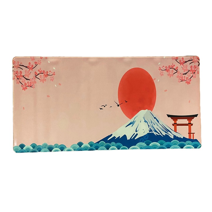 Mousepad format Deskmat pentru gaming, Mountain Fuji, 1000 x 500 x 3 mm