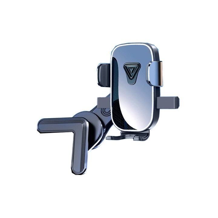 Univerzális autós tartó telefonhoz, stabil markolat, fekete, 10,6x10,3 cm