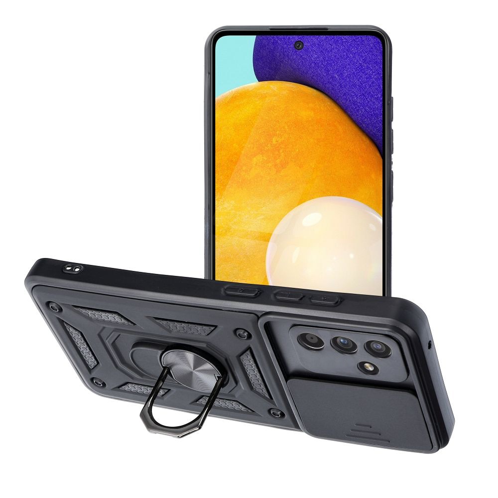 Husa pentru Samsung Galaxy A36 5G DaDen Hybrid Armor Kickstand, Slider Camera, Antisoc, Protectie Superioara, Albastru