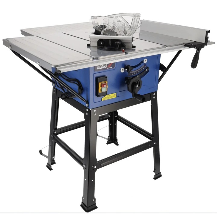 Циркуляр с маса, 2000W, диск 254 мм, рязане под ъгъл, 4800 об./мин., включени 3 диска, Dedra