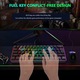RGB механична клавиатура с 61 клавиша, RGB осветление с 8 режима и 5 нива на яркост, компактен и ергономичен дизайн за игри и работа, съвместим с Windows, macOS и Android, издръжливи инжектирани клавишни капачки, цвят розово/бяло