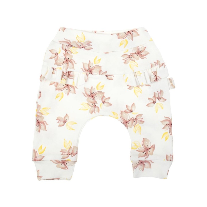 Nicol, Lany nadrag, pamut, viragos, Krémszín