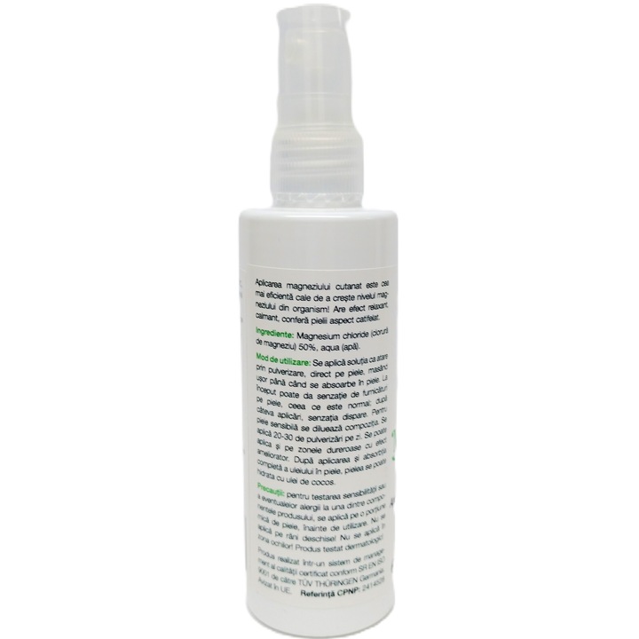 Solutie salina cu ulei de Magneziu pentru uz extern, 100% natural, 100ml, Santo Raphael
