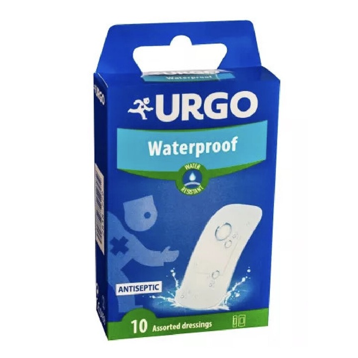 Водоустойчиви лепенки, Urgo Waterproof 10 броя с различни размери