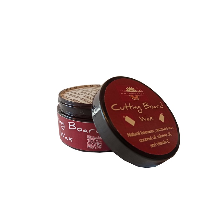 Tömörfa bútor karbantartó szett, Prep'N Shine-Cutting Board Wax & Hand Pad's Medium Abrasive, zöld, 100 ml, aprítók, élelmiszer-biztonságos, nem mérgező, woodworker
