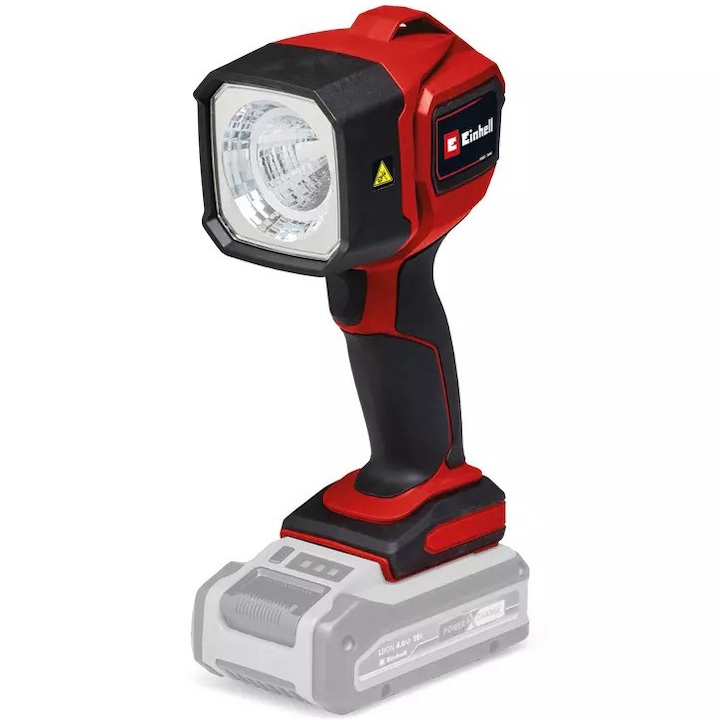 Lampa fara fir Einhell Classic TC-CL 18/350 Li-Solo Power X-Change, 18 V, 350 lm, 7000 K, 30 m raza de actiune, cap de lampa pivotant, lumina LED de inalta calitate, fara acumulator si incarcator