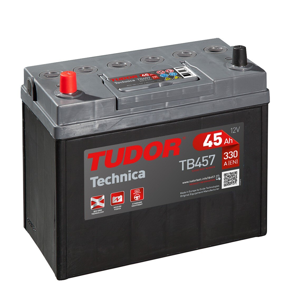 Baterie auto Tudor Technica 45 Ah TB457