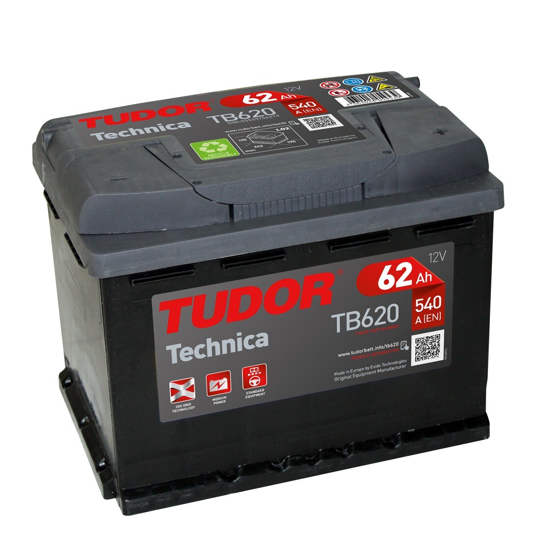 Baterie auto Tudor Technica 62 Ah TB620
